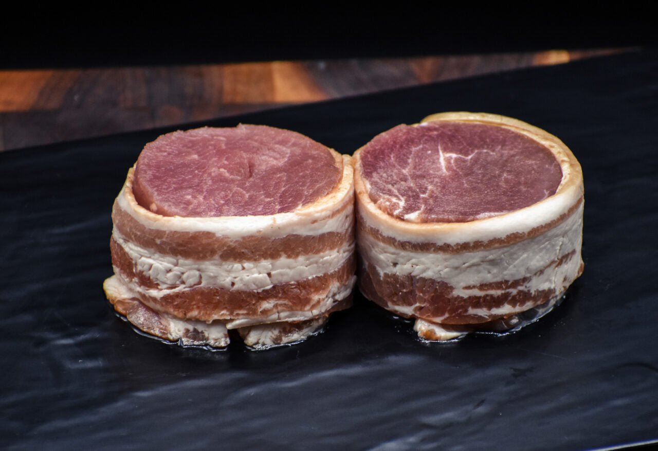 【最終値下げ】TENDERLOIN09AWT-MELTONCOSSACKメルトン Bacon Wrapped Pork Tenderloin (4 count) – Melotte Meats